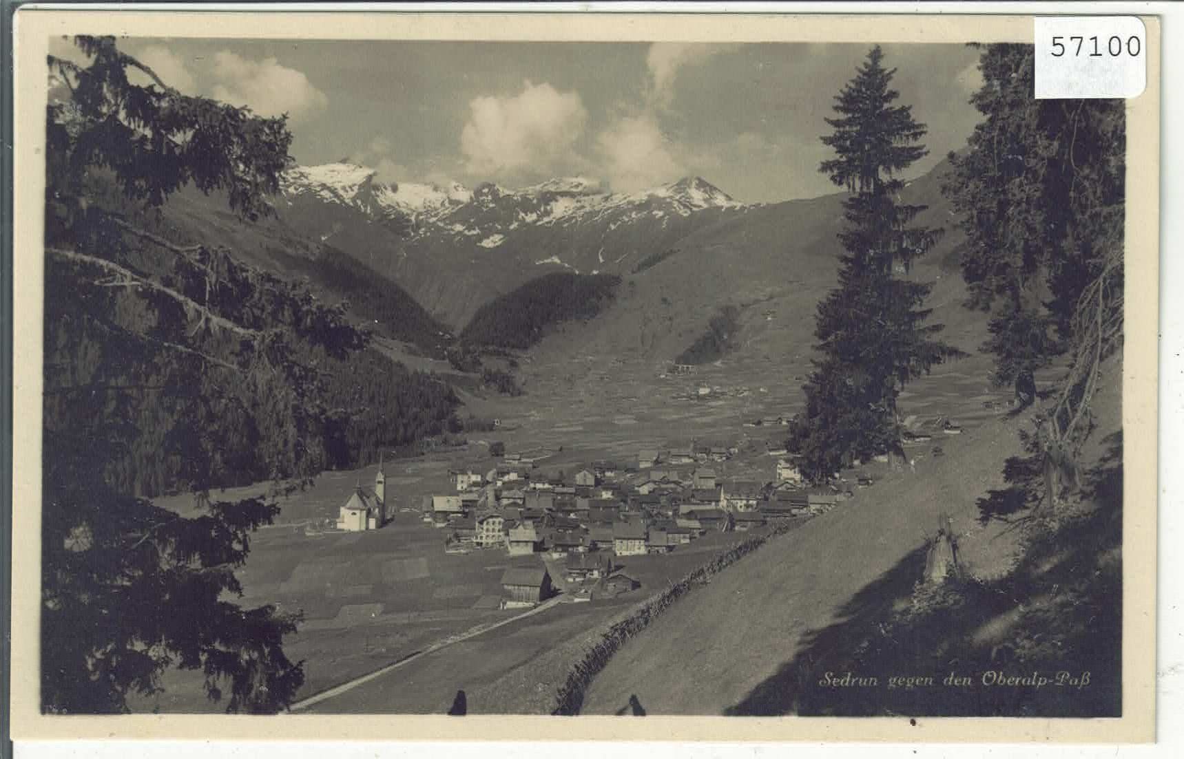 Cartoline postali: Sedrun gegen den Oberalp-Pass – Usato da Ettingen venduto da Kartenplanet