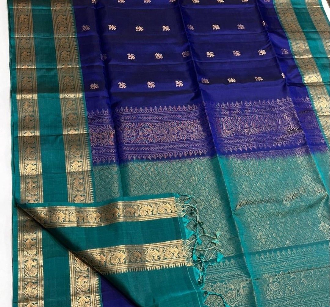 Vestiti: Kanchipuram soft silk saree – Nuovo e nell'imballaggio originale da Les Acacias venduto da minnie6 1