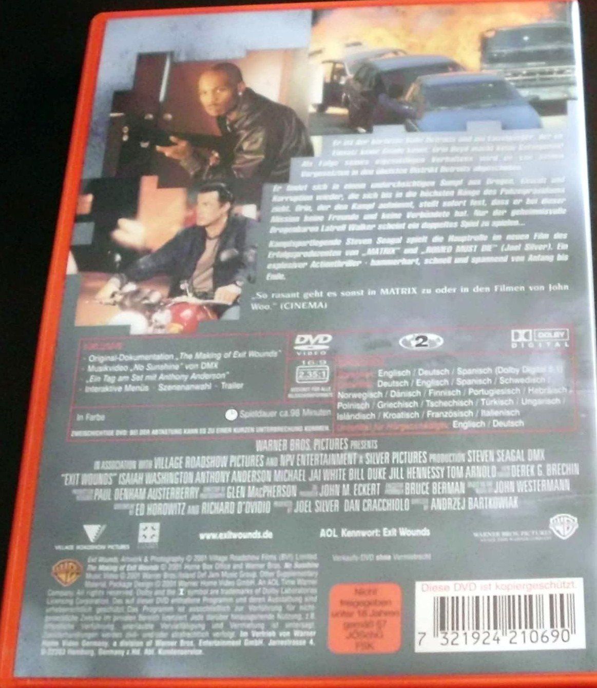 Tutti i DVDs: DVD  Exit Wounds - Die Copjäger – Usato da Heimberg venduto da Rockenrol 1