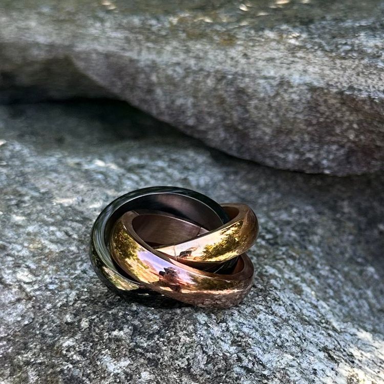 Stahl Ring Trinity in 3 Farben Grösse 54 | Kaufen auf Ricardo