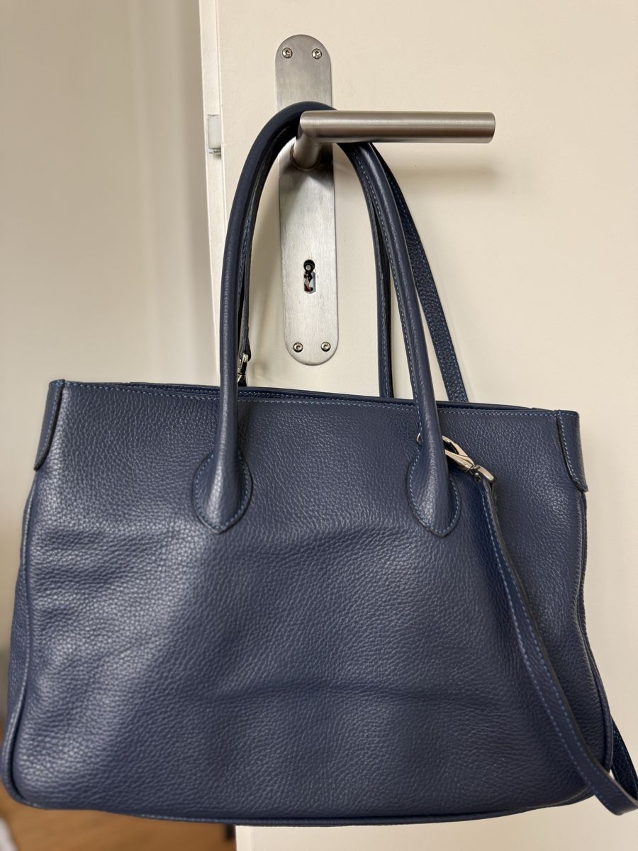 Borse:  MAXIMA Milano Ledertasche, dunkelblau – Usato da Zürich venduto da Elena_8 1
