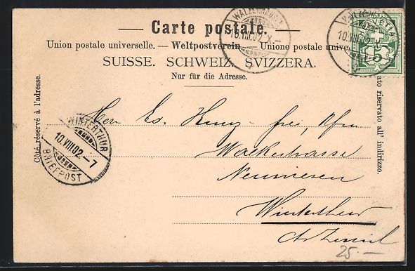 Cartoline postali: Walzenhausen, Totalansicht aus der Vogel – Usato da Berlin venduto da bartko-reher 1