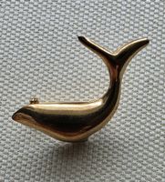 Broche Vintage En Forme De Baleine / Dauphin – Dorée