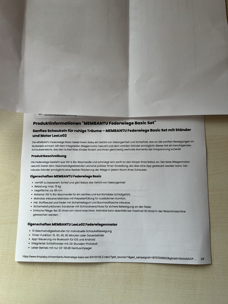 Culle: MEMBANTU Federwiege Basic Set natur – Nuovo (secondo la descrizione) da Diessenhofen venduto da Bmaurice 1