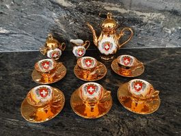 🫖 1. Edles Bavaria Kaffeeservice Schweiz Golddekor,Vintage