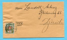 Streifband Zürich 1914 - Portofreiheit Nr. 323