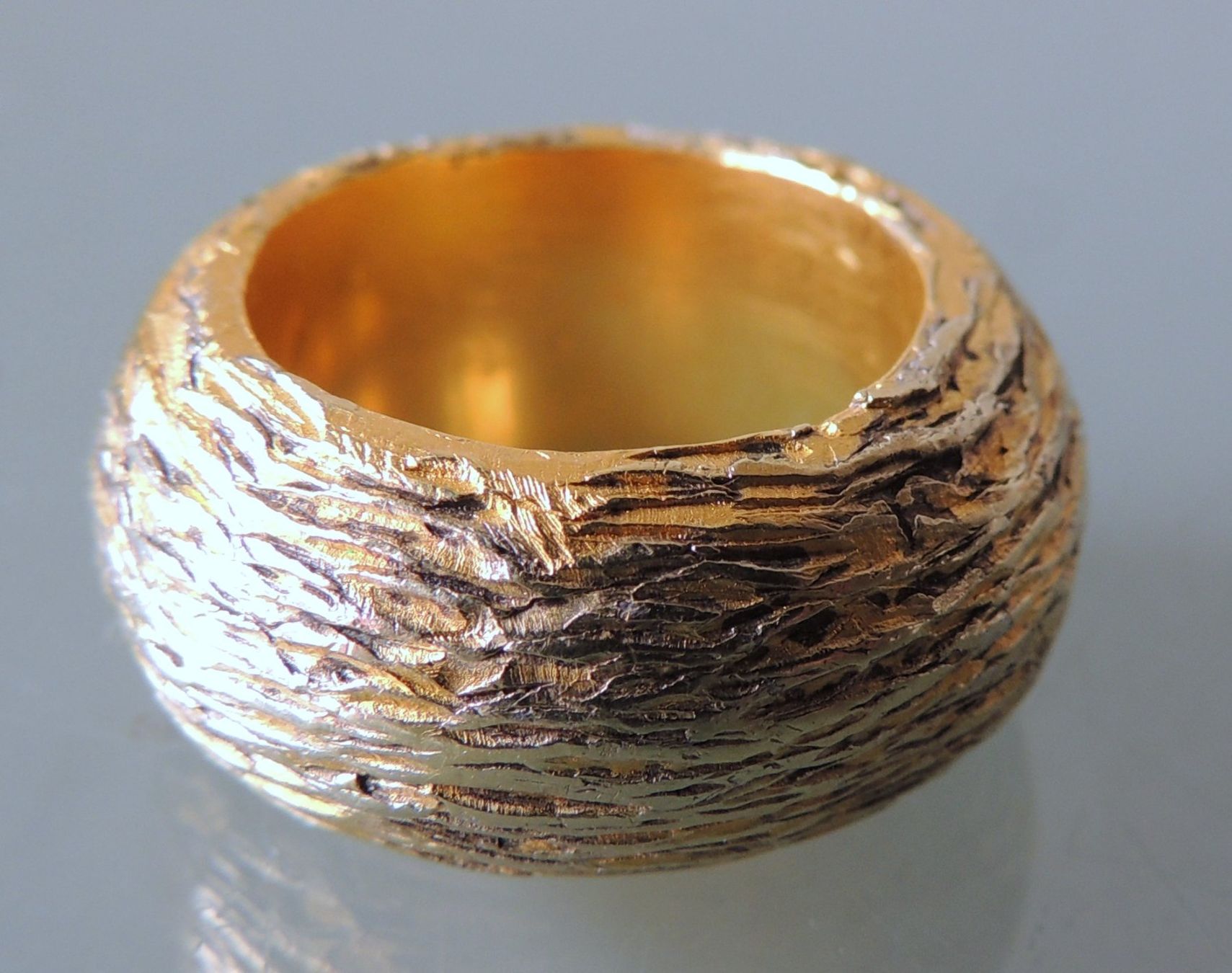 Anelli: Vergoldeter massiver Silber 925 Fingerring – Usato da Waldenburg venduto da schaller707
