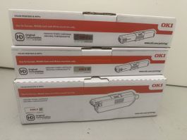 3 OKI Toner Kartuschen C332 MC363 Gelb Magenta Schwarz