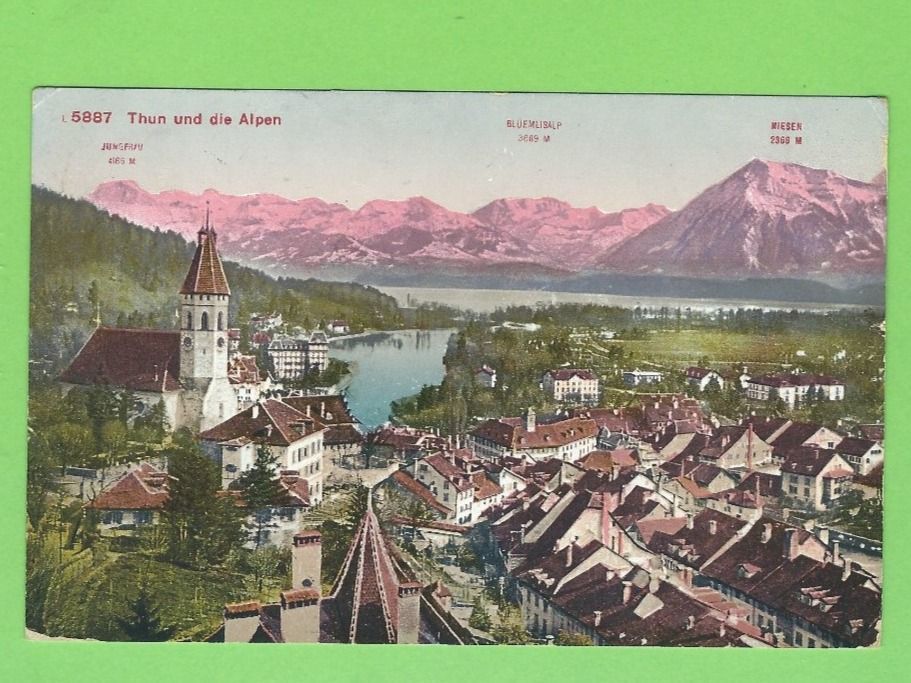 Ansichtskarten: Thun und die Alpen – Gebraucht aus Zürich von t24_de