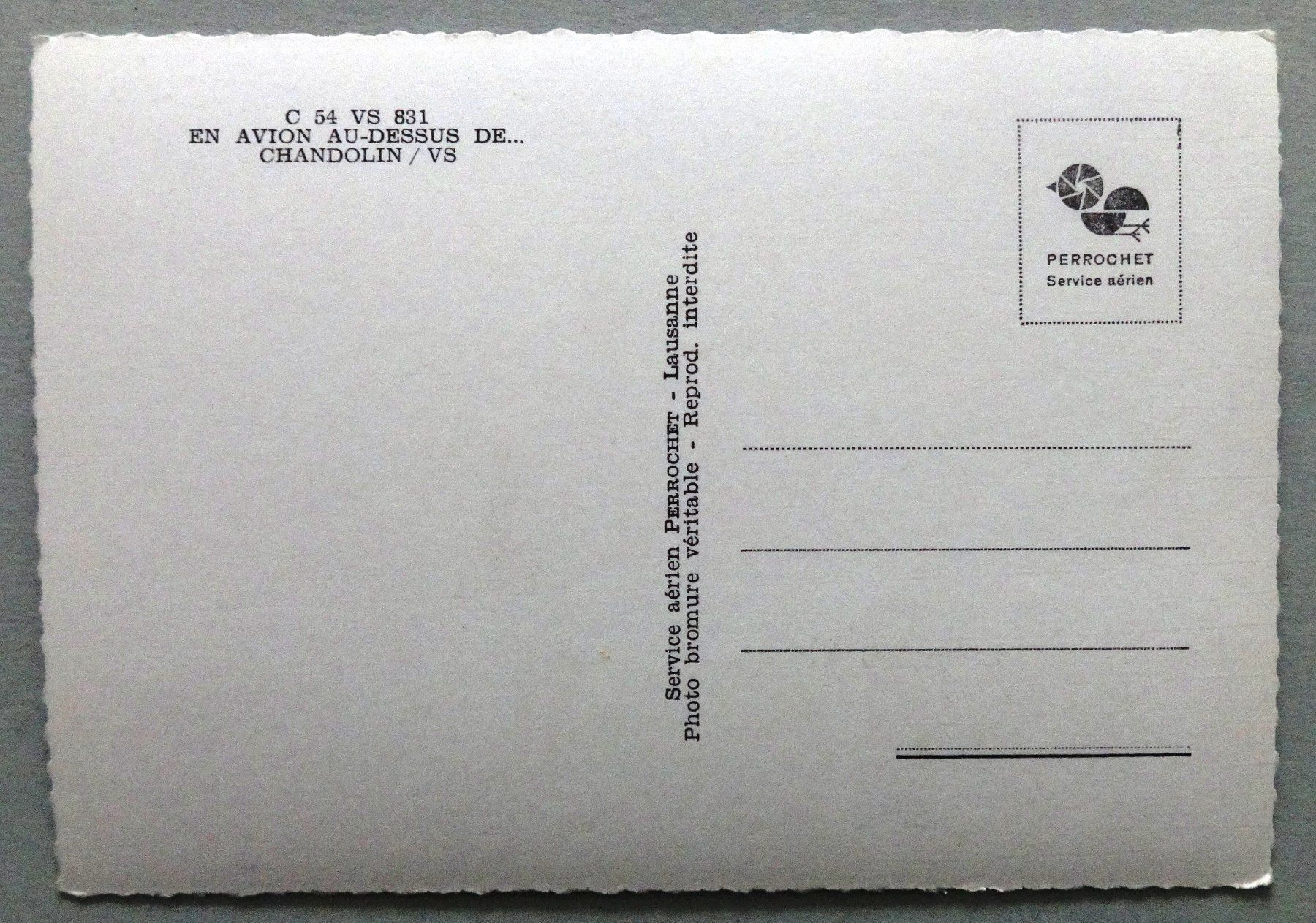 Cartes postales: Chandolin, Vue aérienne – D'occasion à Fétigny par Billy2miny 1
