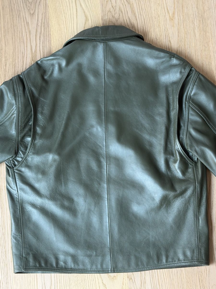 Giacche: Leather Jacket - Green Olive - Size M  – Nuovo (secondo la descrizione) da Zürich venduto da dav_ylk6 5