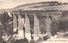 Fribourg viaduc de Grandfey Eisenbahn Zug