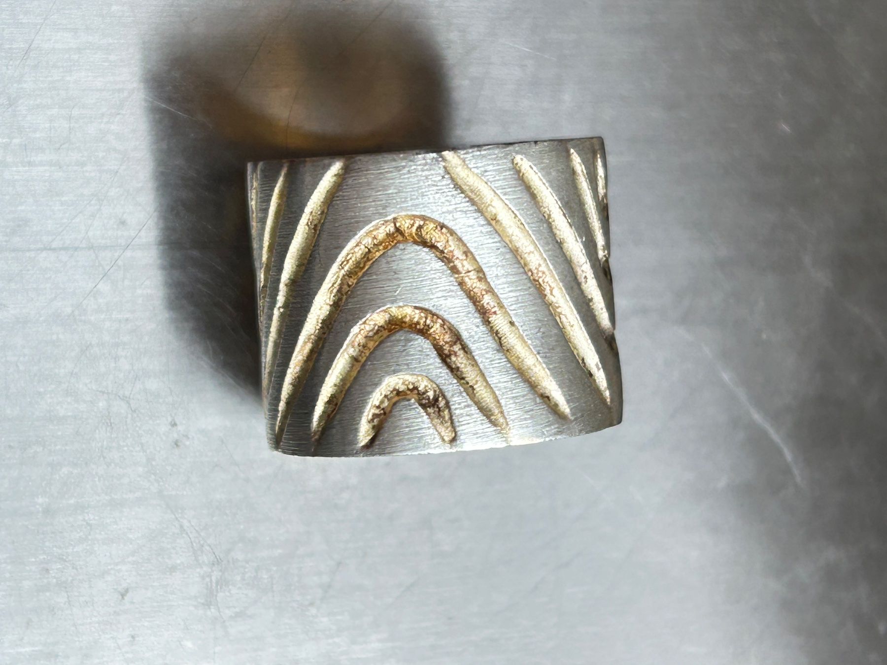 Anelli: Silber Ring Golden WAVES (52) – Usato da Laufen venduto da Bellebellezza 3
