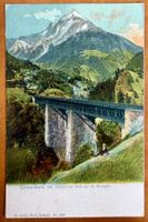 Gotthardbahn bei Intschi - Blick Windgälle - Antik