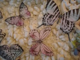 40 Schmetterlinge Stiker  Shabby Chic
