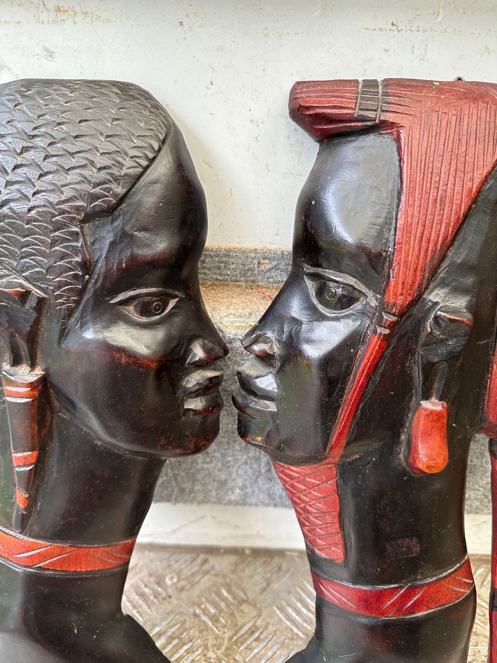 Statuette: Sculptures africaines en bois 2 pièces – Usato da Lausanne venduto da artnouveau04 1