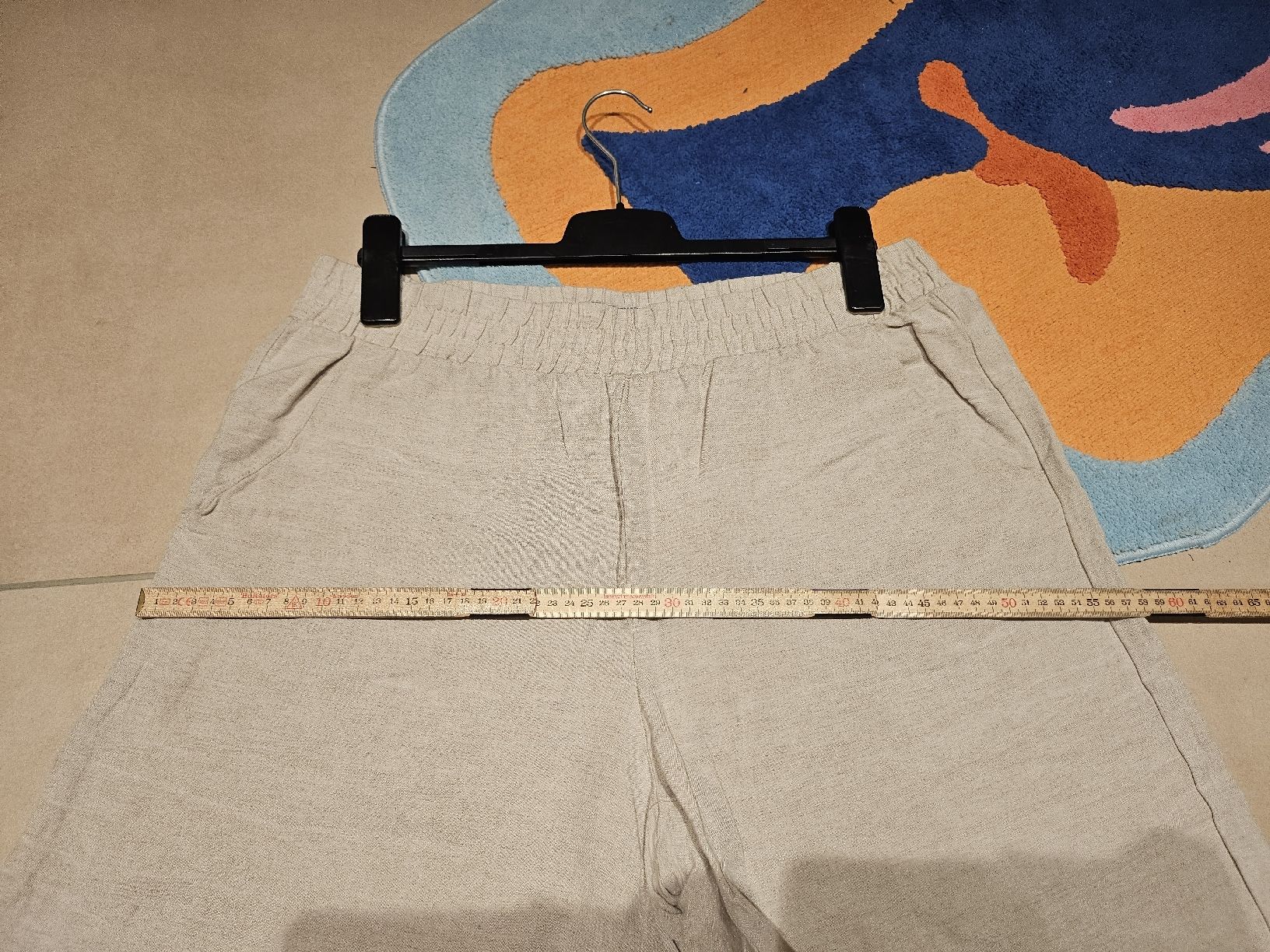 Tchibo Pantaloni: Tchibo Culotte Leinen Viscose gr.44 beige – Usato da Allschwil venduto da na.wi.90 7