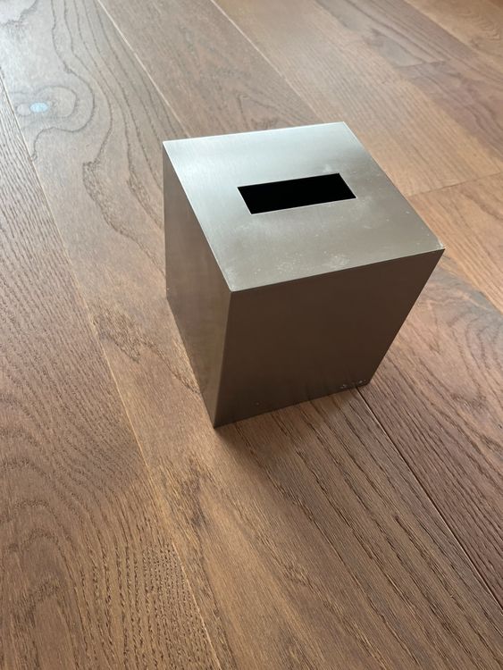 Rattan Kosmetiktuchbox Weiß - Seegras Taschentuchspender 26x16cm