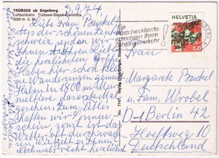 Cartoline postali: Engelberg - 3 Bild AK Trübsee – Usato da Binningen venduto da Mountainrider 1