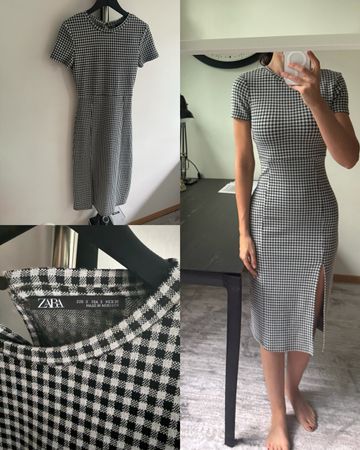 ZARA Kariertes Midikleid – Gr. S – Wie neu