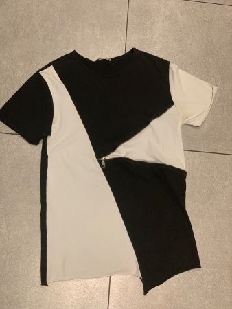 T-shirt moderne  blanc URBAN - noir gr. S