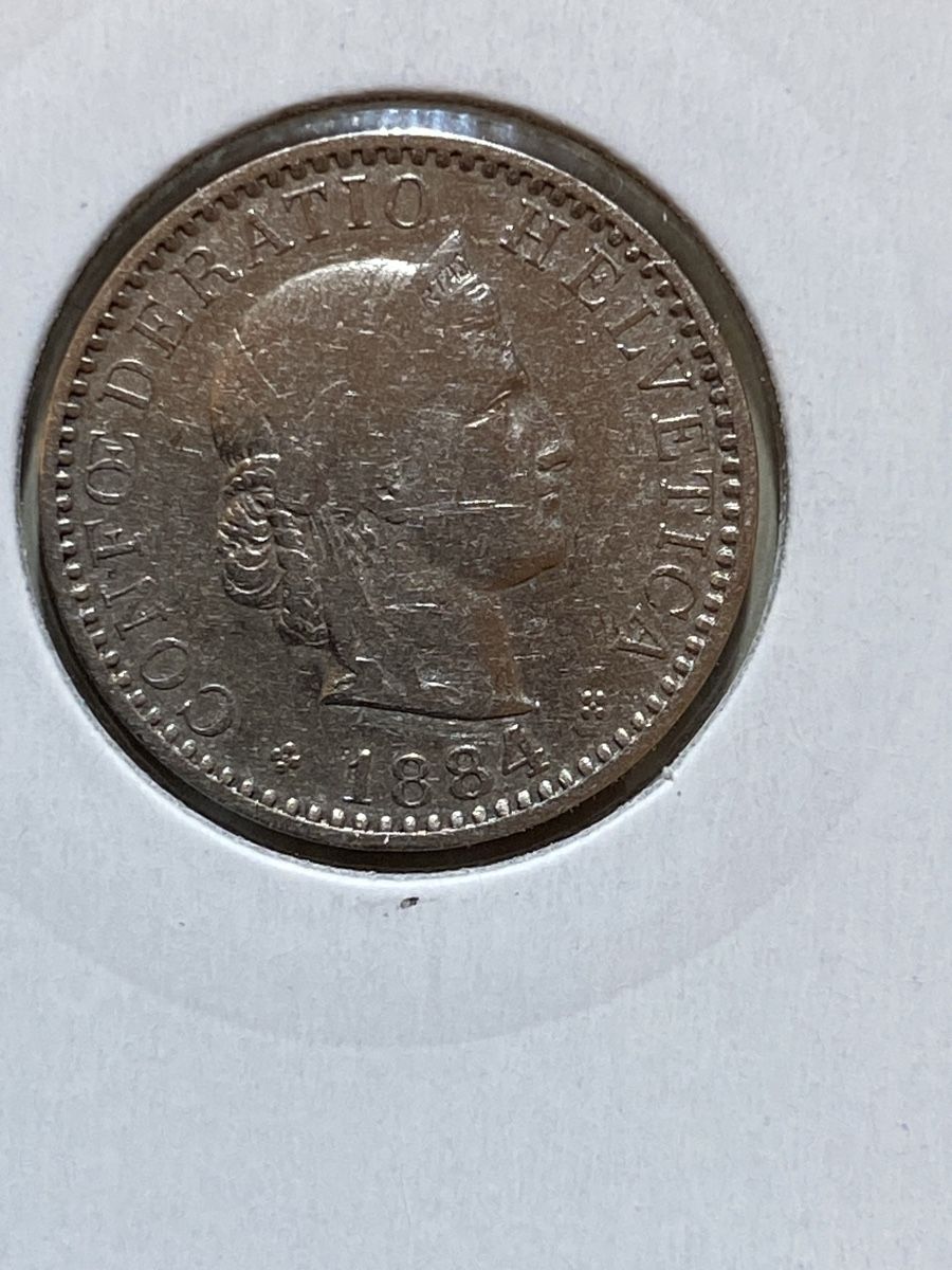 Tutti le monete: Suisse - 20 centimes - 1884 – Usato da Payerne venduto da Mike1682 2