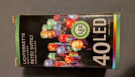 40 LED Lichterkette, mehrfarbig, für Innen&Aussen!