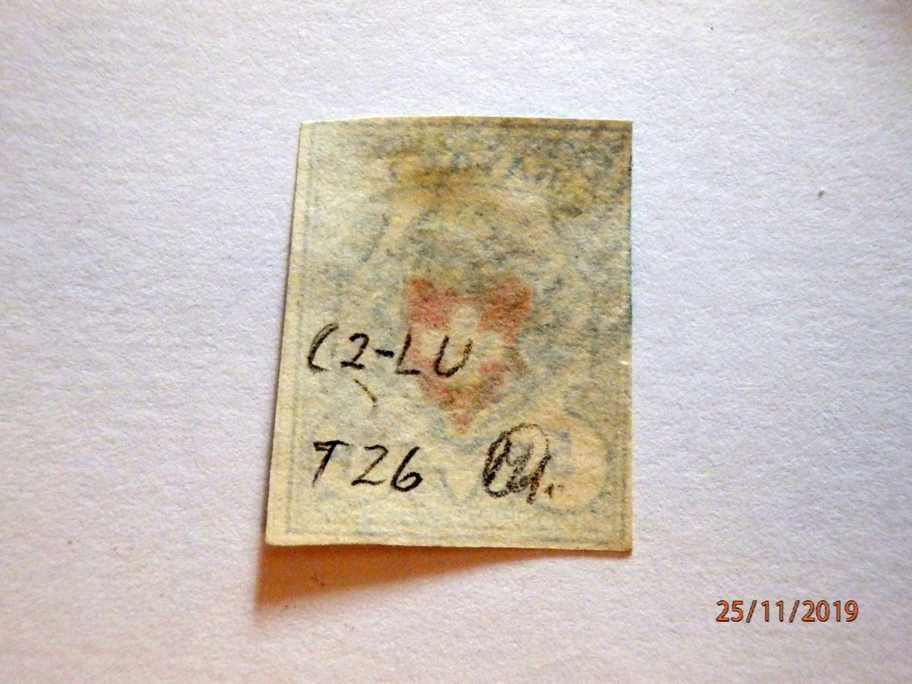 Tous les timbres: ZNr.17II, Type 26, Stein C2 - LU – D'occasion à Ueberstorf par dinbau 2