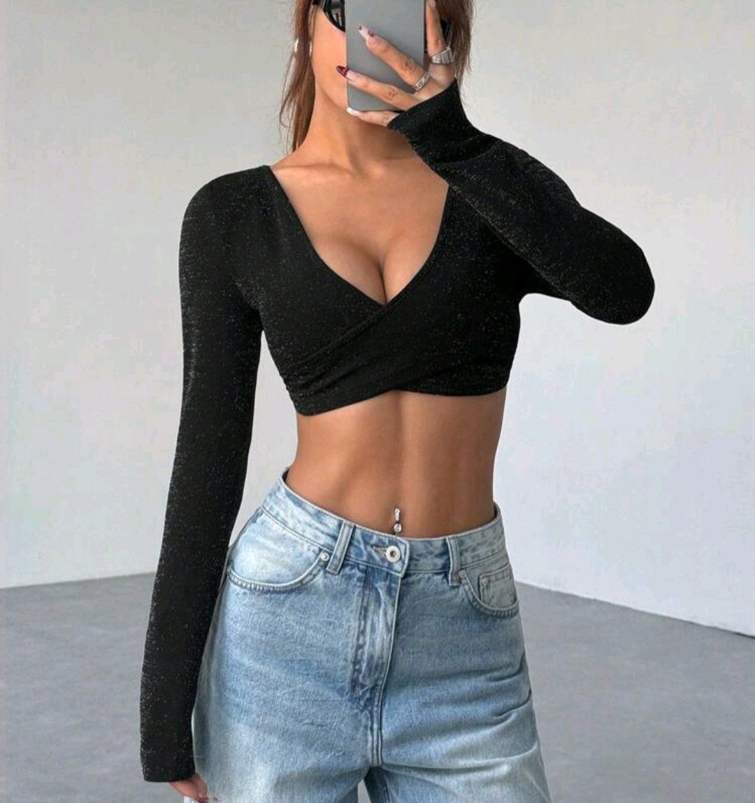 Shein Top: Glitzer Top, Oberteil, Shirt, Pulli, Croptop, Pullover – Nuovo e nell'imballaggio originale da Hettlingen venduto da worldexplorer 1