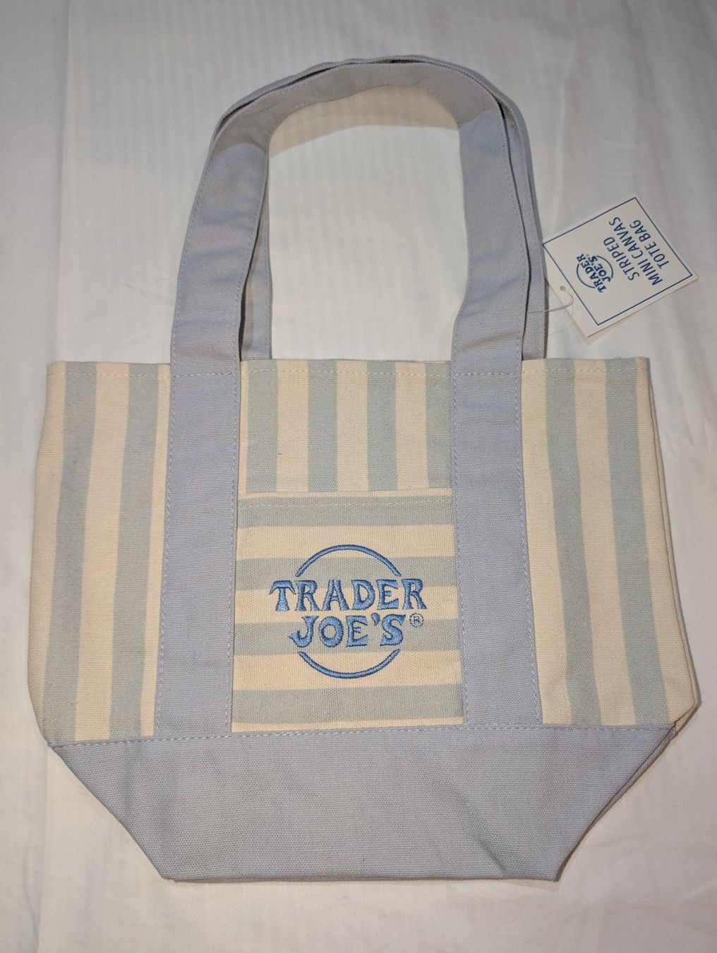 Borse: Trader Joes striped mini canvas tote bag blue – Nuovo e nell'imballaggio originale da Kloten venduto da ConaRider 2