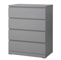 2 Malm Kommoden Grau