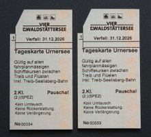 Zwei Schifffahrtstageskarten für Urnersee gültig bis31.12.26