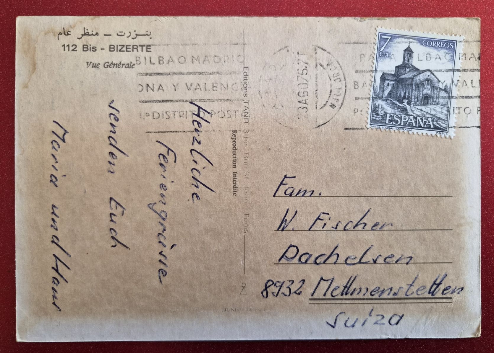 Cartoline postali: Bis Bizerte Tunesien 1971 rar – Usato da Melchnau venduto da Fishel 1