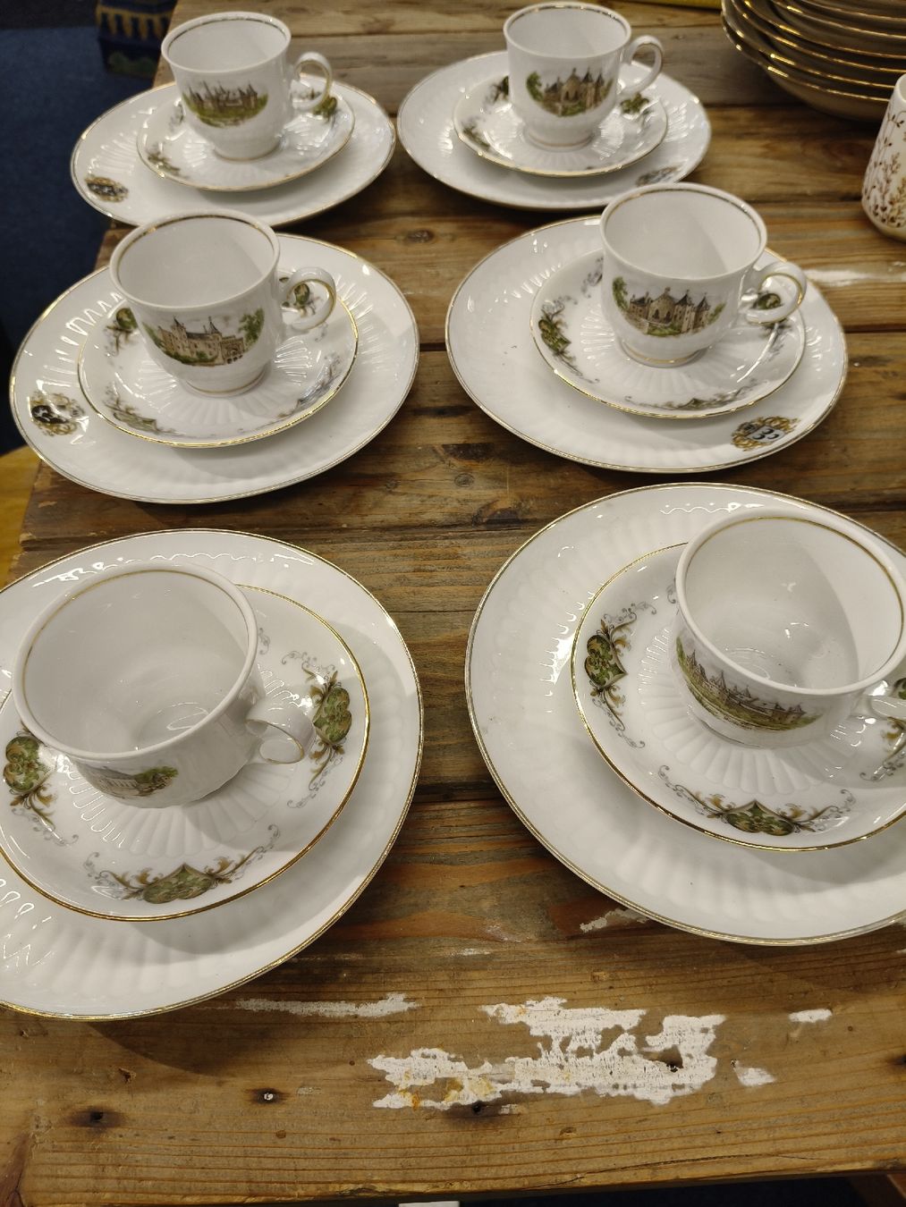 Tazze: Dutch Castles Bavaria Porcelain Tea Set – Usato da Zwingen venduto da inf_2blh