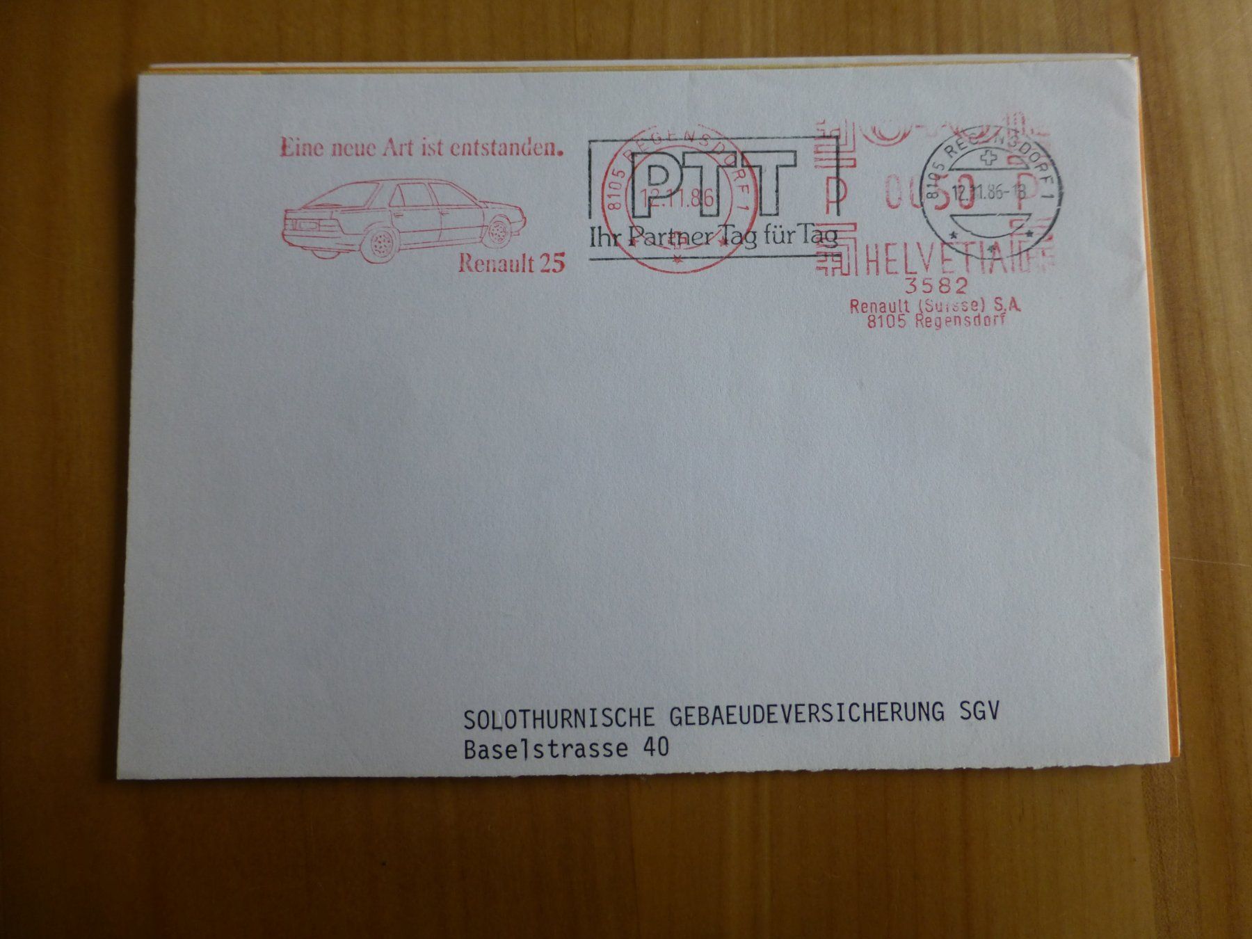 Foto & Immagini: Regensdorf, Renault 25, Renault Suisse, 1986 – Usato da Bettlach venduto da 1saurer