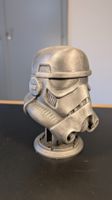 Busto Stormtrooper Star Wars 3D dipinto a mano argento