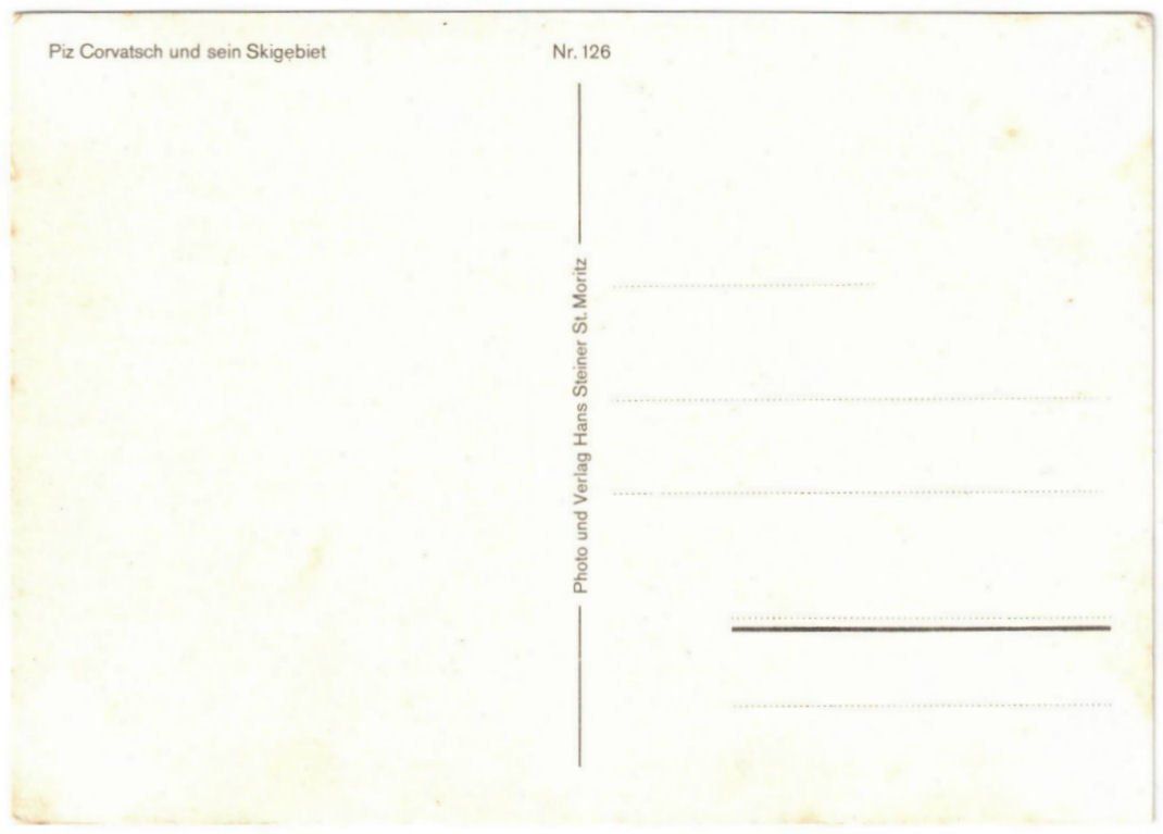 Cartoline postali: Silvaplana - Pistenplan Corvatsch – Usato da Binningen venduto da Mountainrider 1