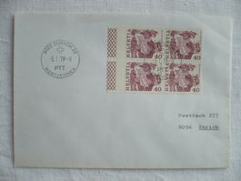 1979 FDC aus Markenheftchen 4er-Block