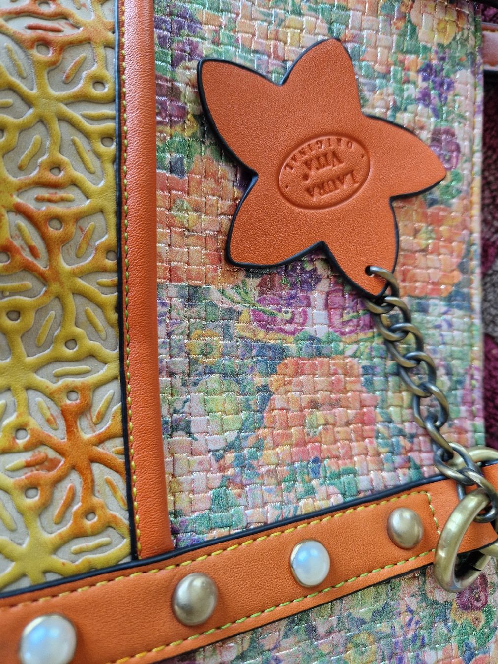 Borse da donna: Laura Vita Tasche orange-bunt – Nuovo (secondo la descrizione) da Lichtensteig venduto da Cocabana_16 6