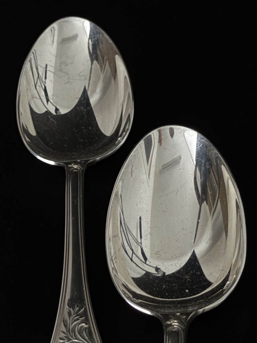 Christofle Couverts: Zwei Christofle Suppenlöffel Marly Muster – D'occasion à Luzern par downtonabbey 2