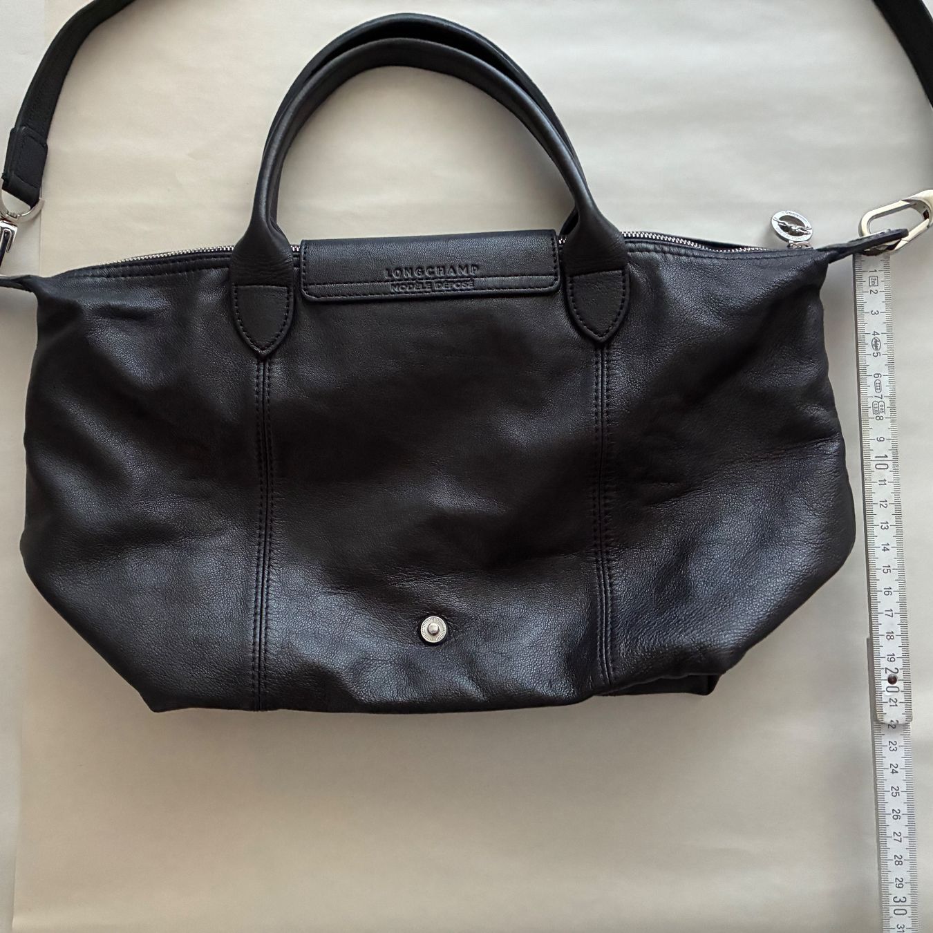 Longchamp Borse: Longchamp Le Pliage Cuir S Leder schwarz + Gurt – Usato da Bern venduto da wayneswiss 2
