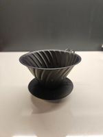 V60 02 filter coffee brewer - black - steel - made in Japan