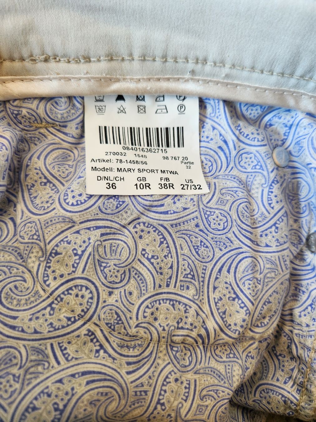 Brax Jeans: Brax jeans beige sable. Taille US 27/32 – Gebraucht aus Lausanne von man_rw9q 5