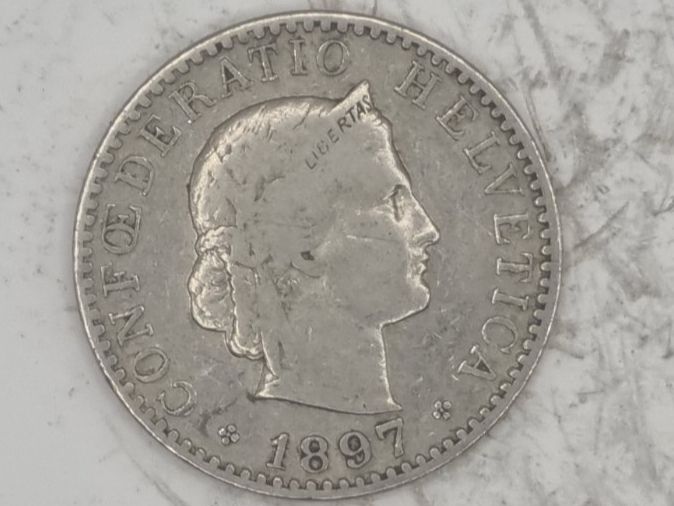 Tutti le monete: 20 rappen 1897 Seltene Jahre – Usato da Bure venduto da chap981