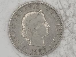 20 rappen 1897 Seltene Jahre