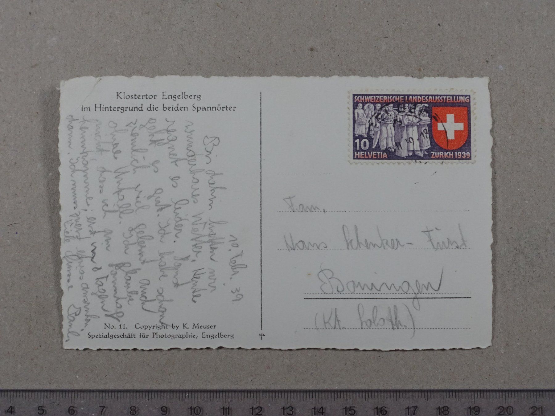 Cartes postales: Engelberg, Klostertor, 1939 – D'occasion à Lenzburg par fh1 1