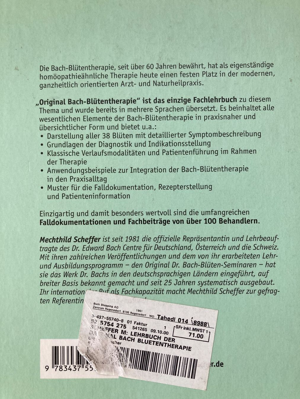 Libri: Original Bach-Blütentherapie, Mechtild Scheffer – Usato da Baden venduto da Yoyo1 1