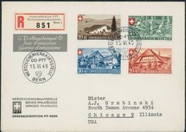 1945 - Pro Patria - Ersttagsbrief FDC ET