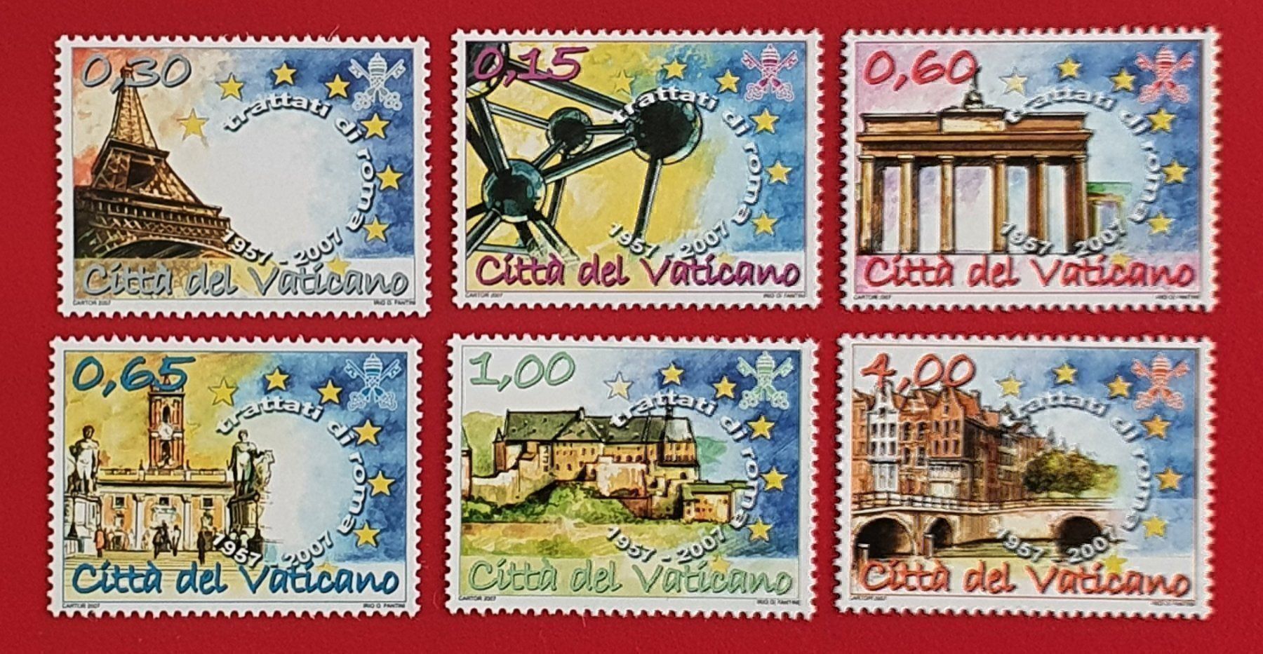 Tutti i francobolli: VATIKAN SATZ TRATTI DI ROMA 2007** POSTFRISCH – Nuovo (secondo la descrizione) da Düdingen venduto da Quartierstrasse