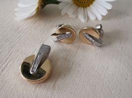 modernes 2-teiliges Set - 750/--  GG/WG mit Brillanten